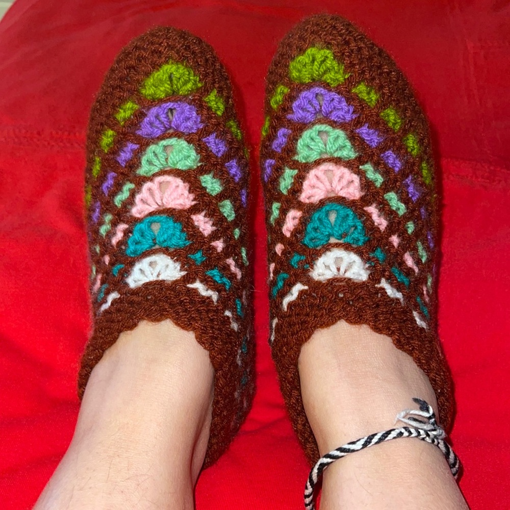 Slipper socks/NEW/ 🧶 Hand woven. Size 6.5-7.5 women